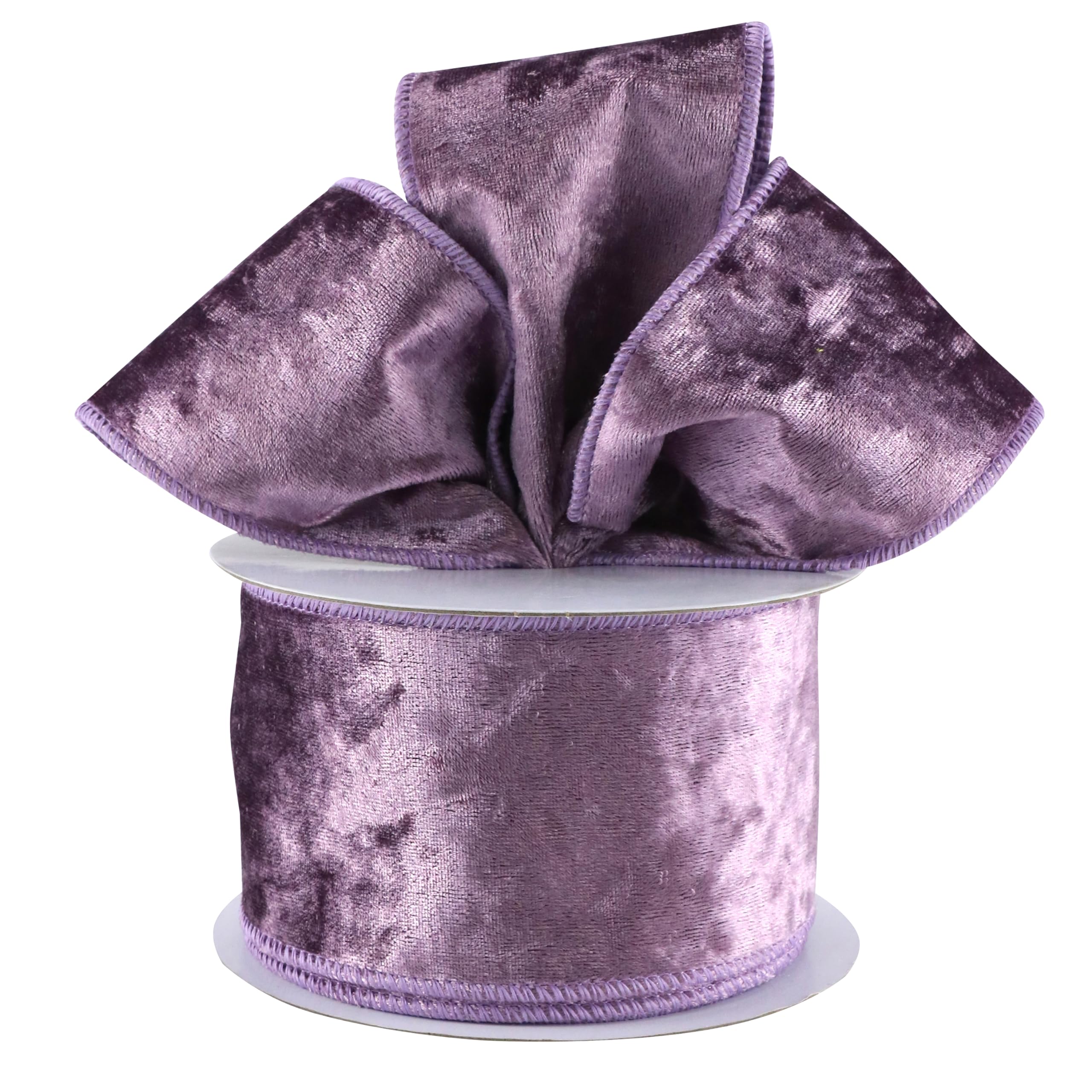 Amazon.co.jp: MAYREEL ダスティパープル クラッシュベルベットリボン